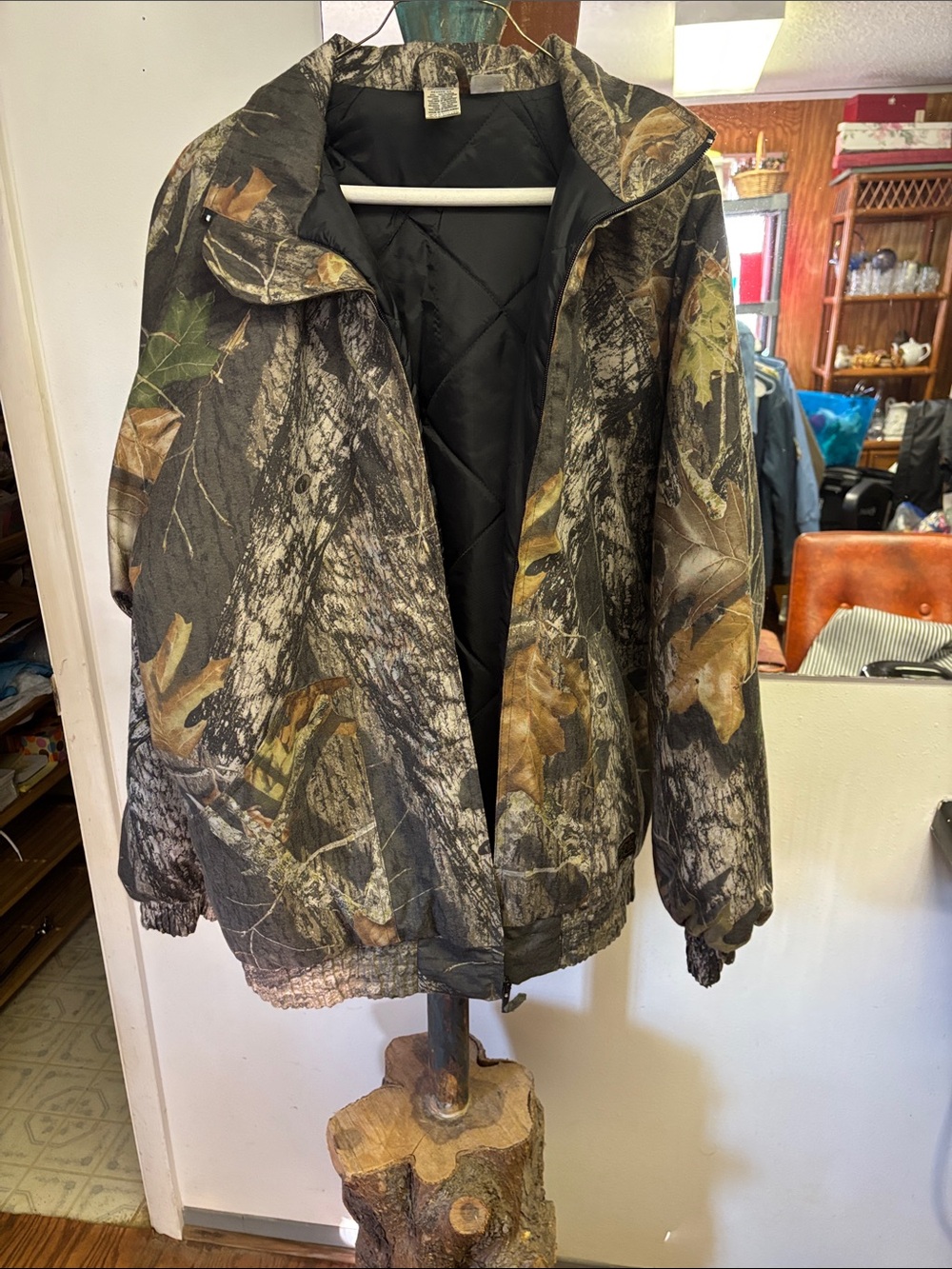 Men's Camouflage liberty Style Quilted Jacket - Black/Olive